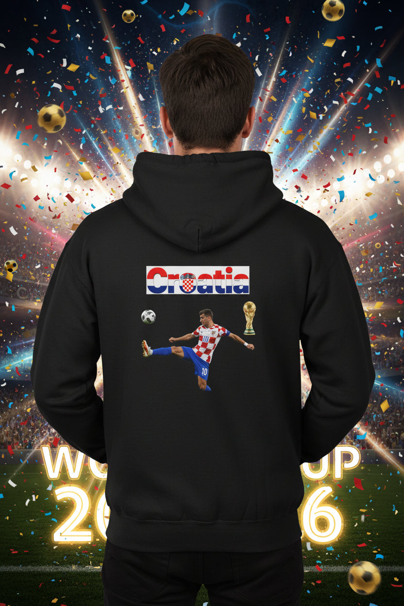 Croatia World Cup 2026 Soccer Zip Hoodie