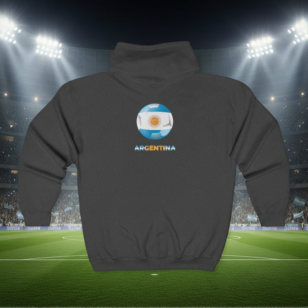 Argentina World Cup 2026 Soccer Zip Hoodie