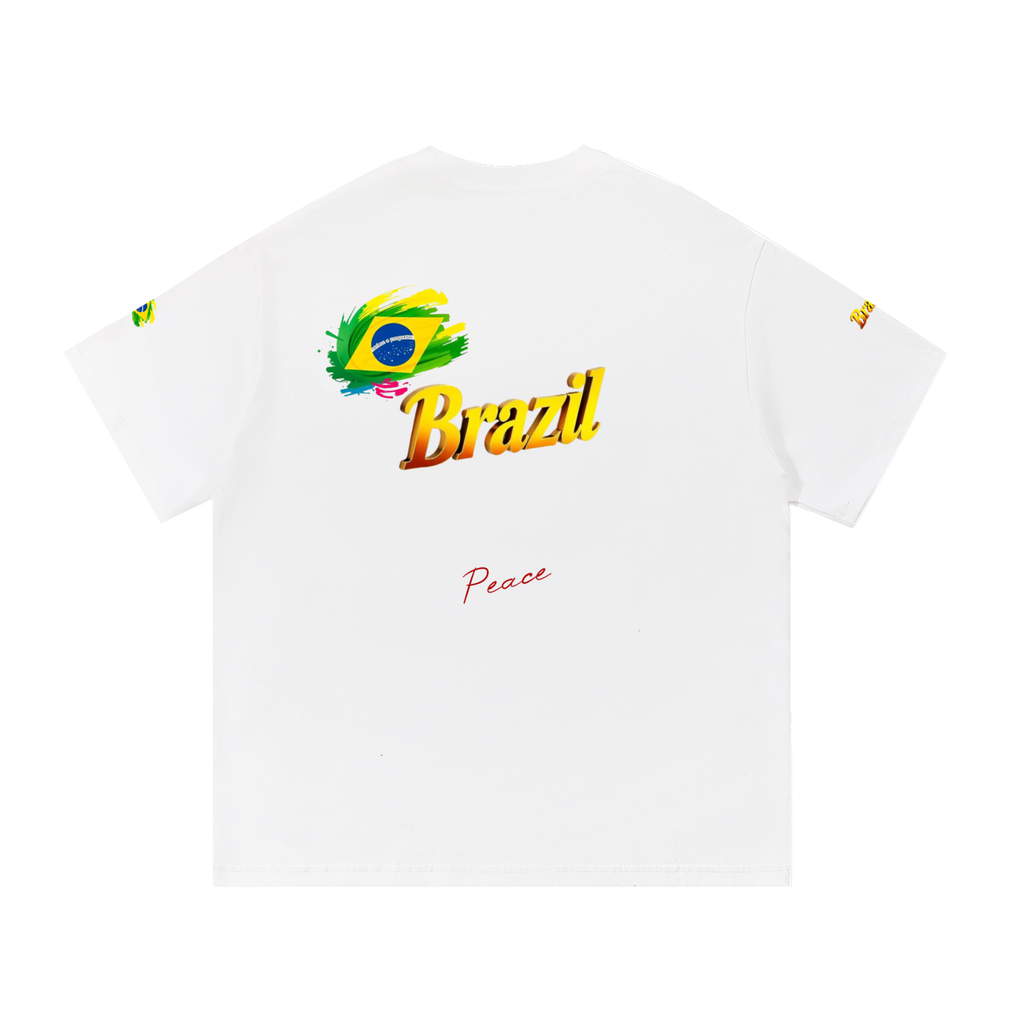 Brazil fans - Peace- Essential Cotton T-Shirt