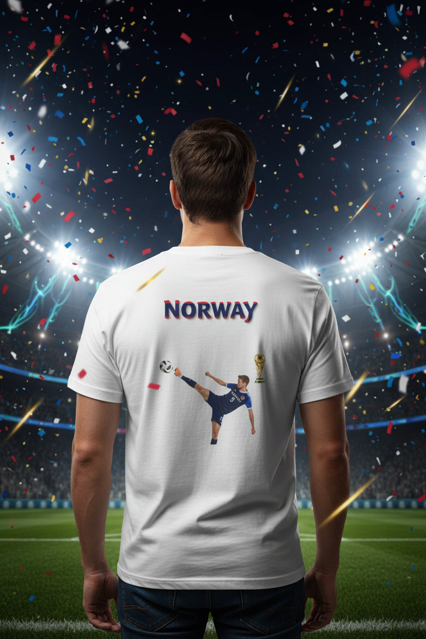 Norway World Cup 2026 Soccer 100%  Cotton