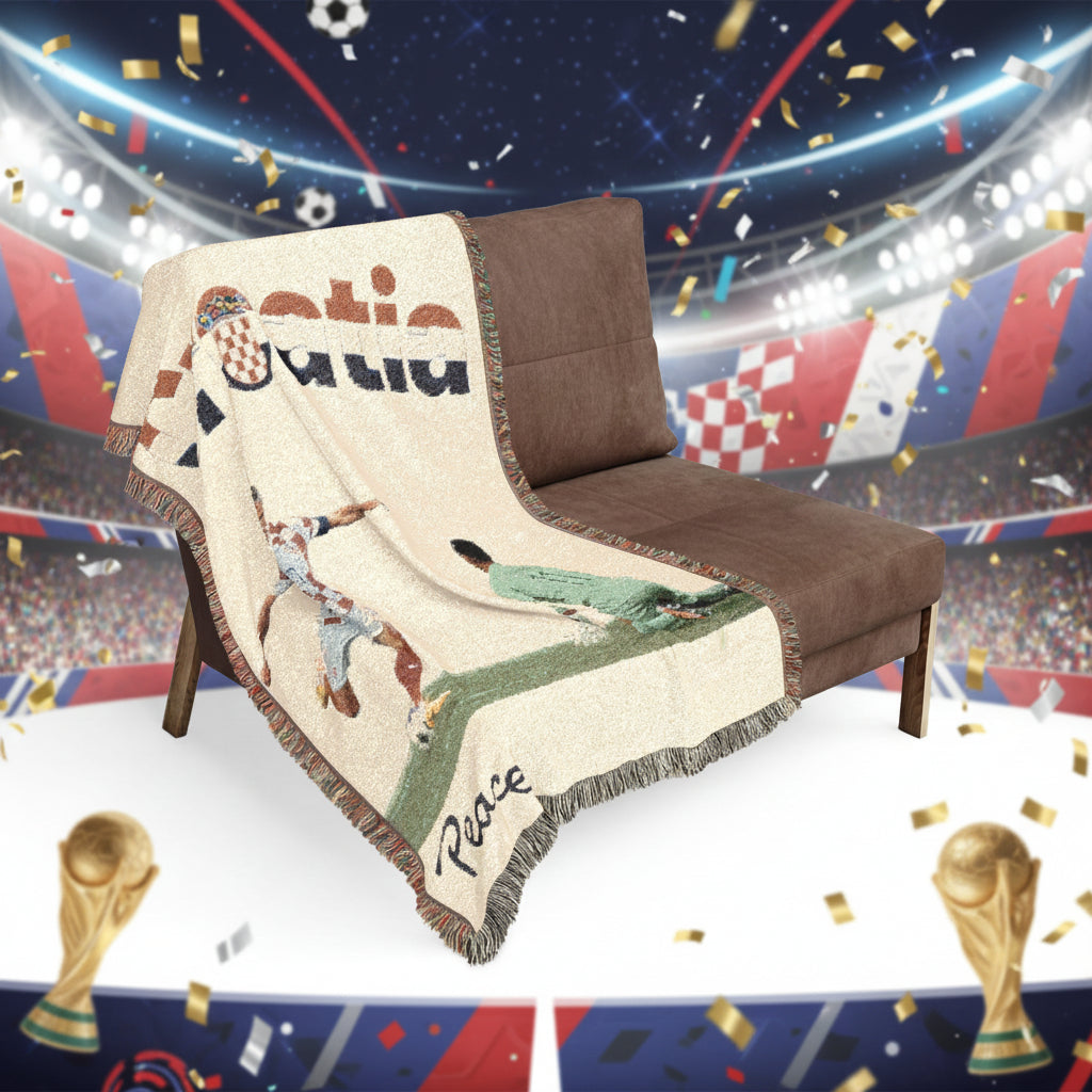 Croatia Soccer Woven Blanket