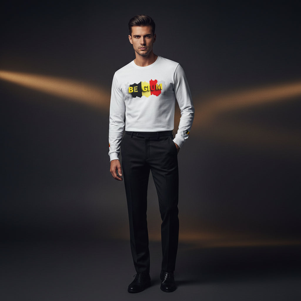 Belgium Flag Long Sleeve Tee
