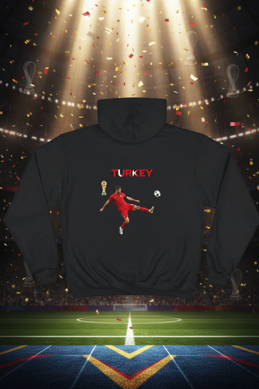 Türkiye World Cup 2026 Soccer Zip Hoodie