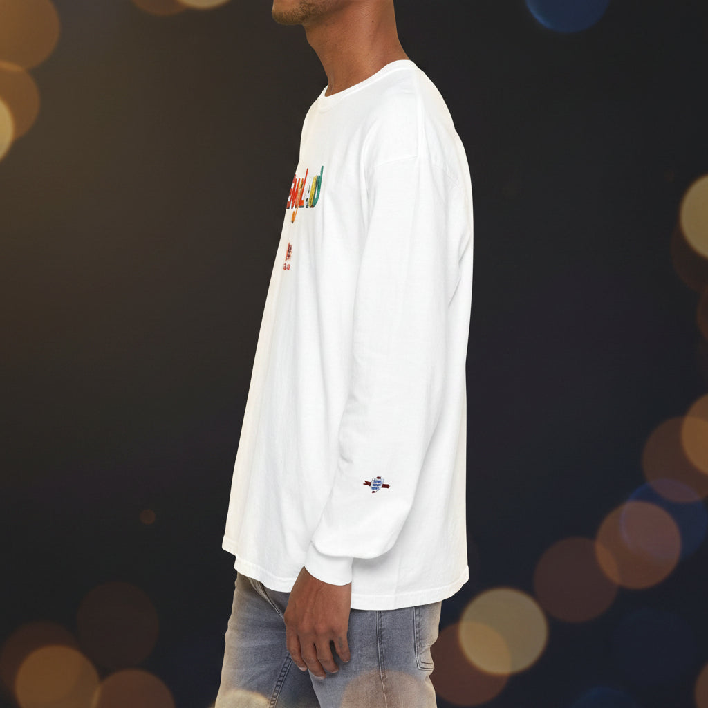 England Colorblock Long Sleeve T-Shirt — Peace message