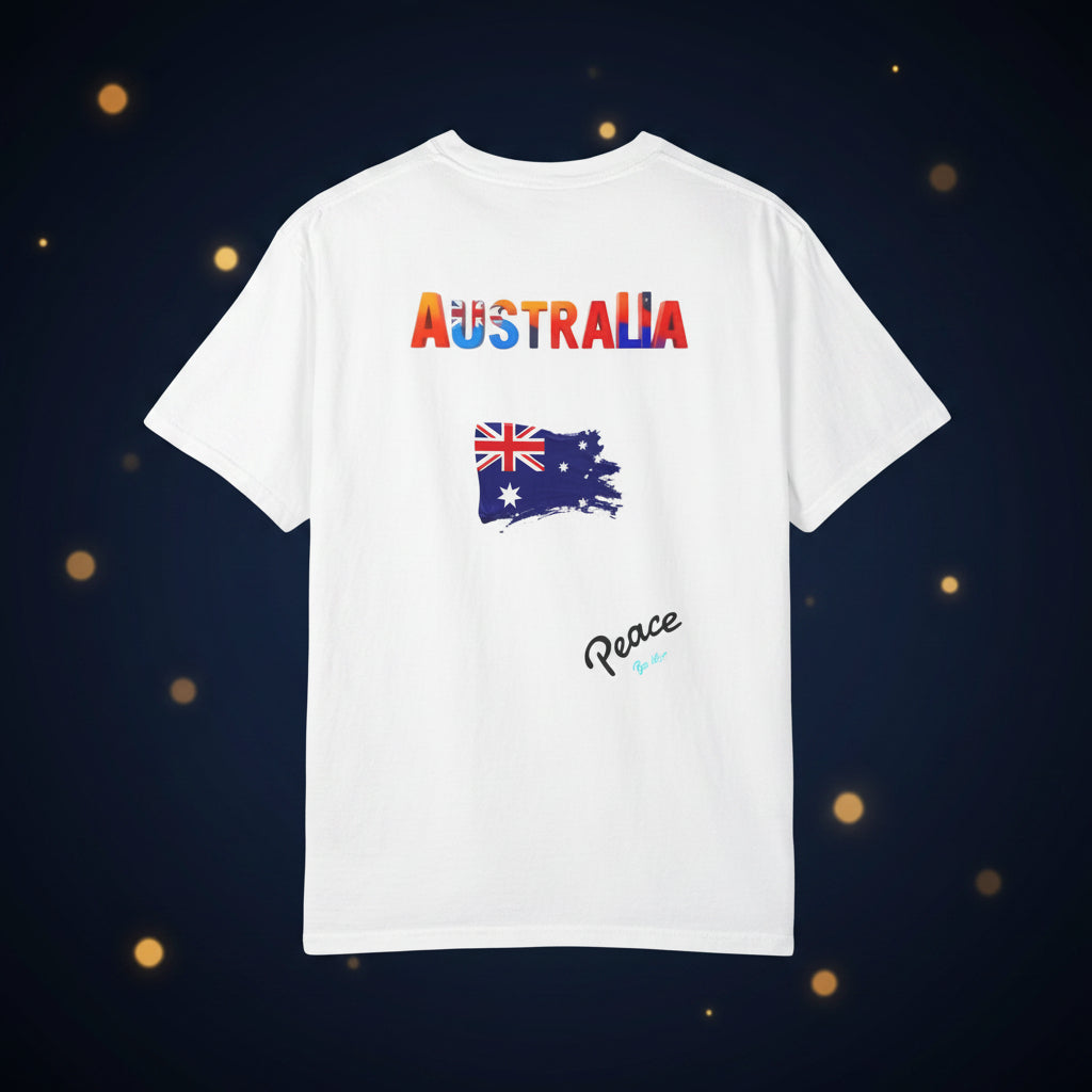 Australia Flag Graphic T-Shirt - Peace
