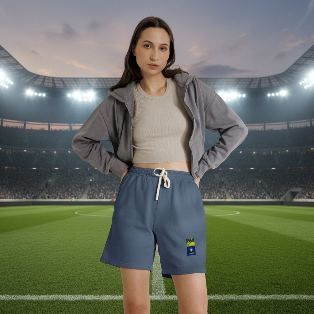 Brazil World Cup 2026 Sweat Shorts 100% Ring-Spun Cotton