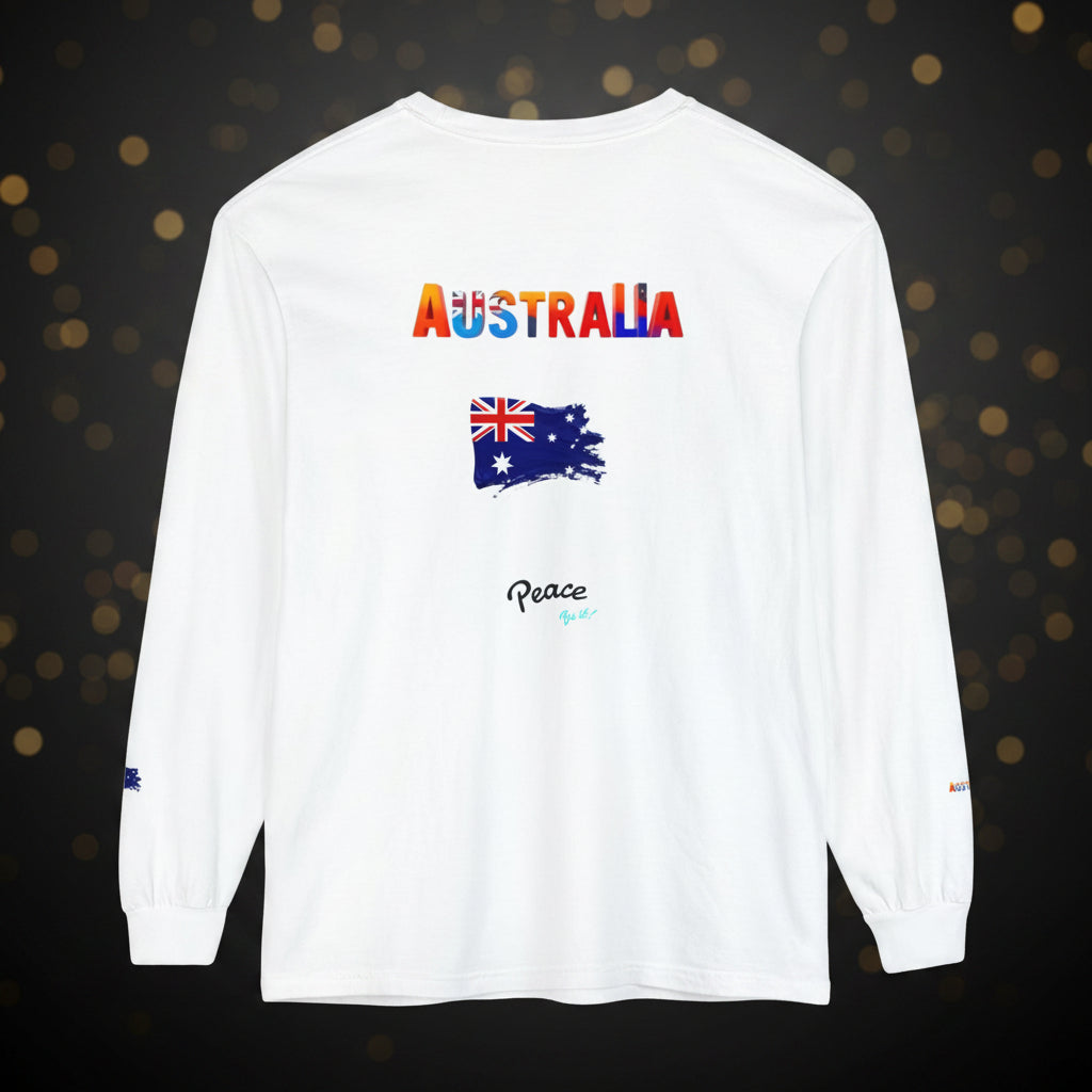 Australia Flag Long Sleeve Tee - Peace