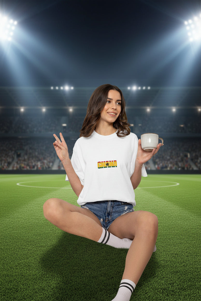 Ghana Soccer T-Shirt 100% Cotton