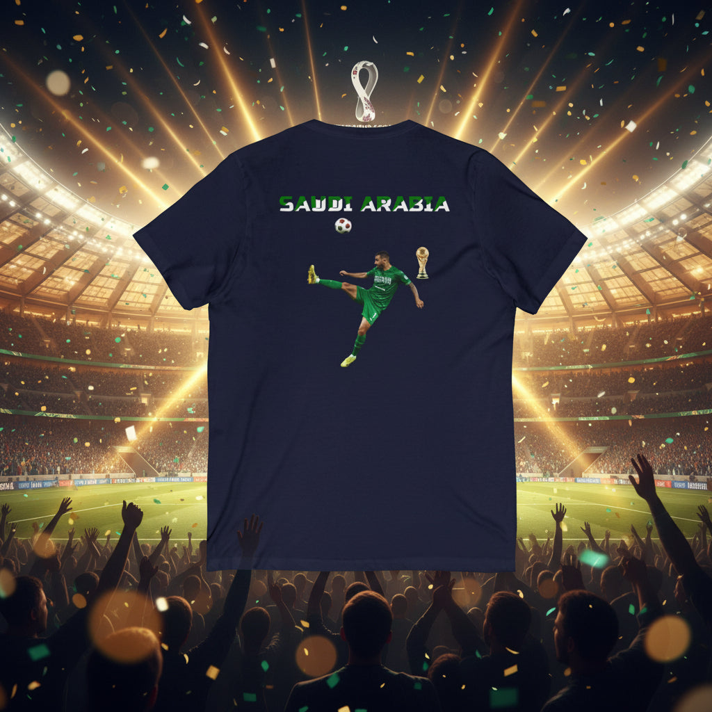 Saudi Arabia Soccer V-Neck Tee