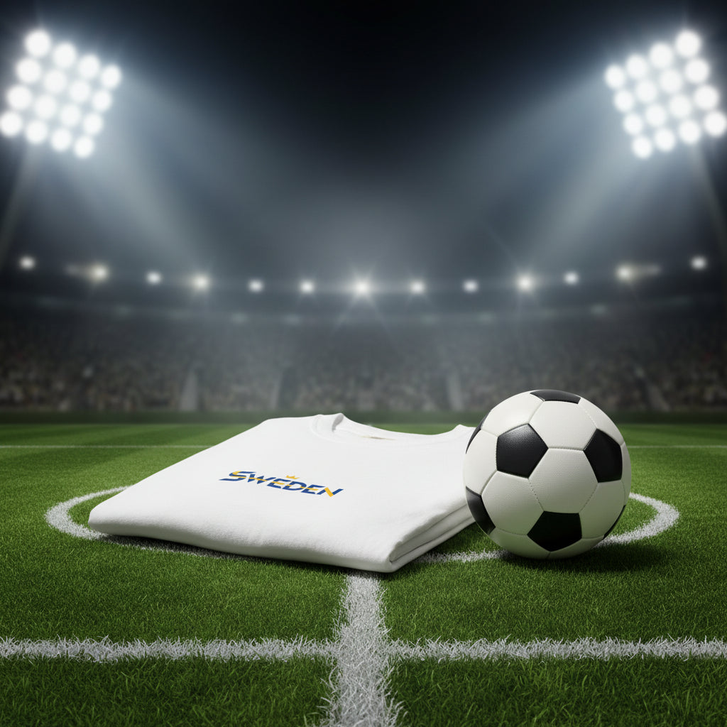 Sweden World Cup 2026 Soccer 100%  Cotton