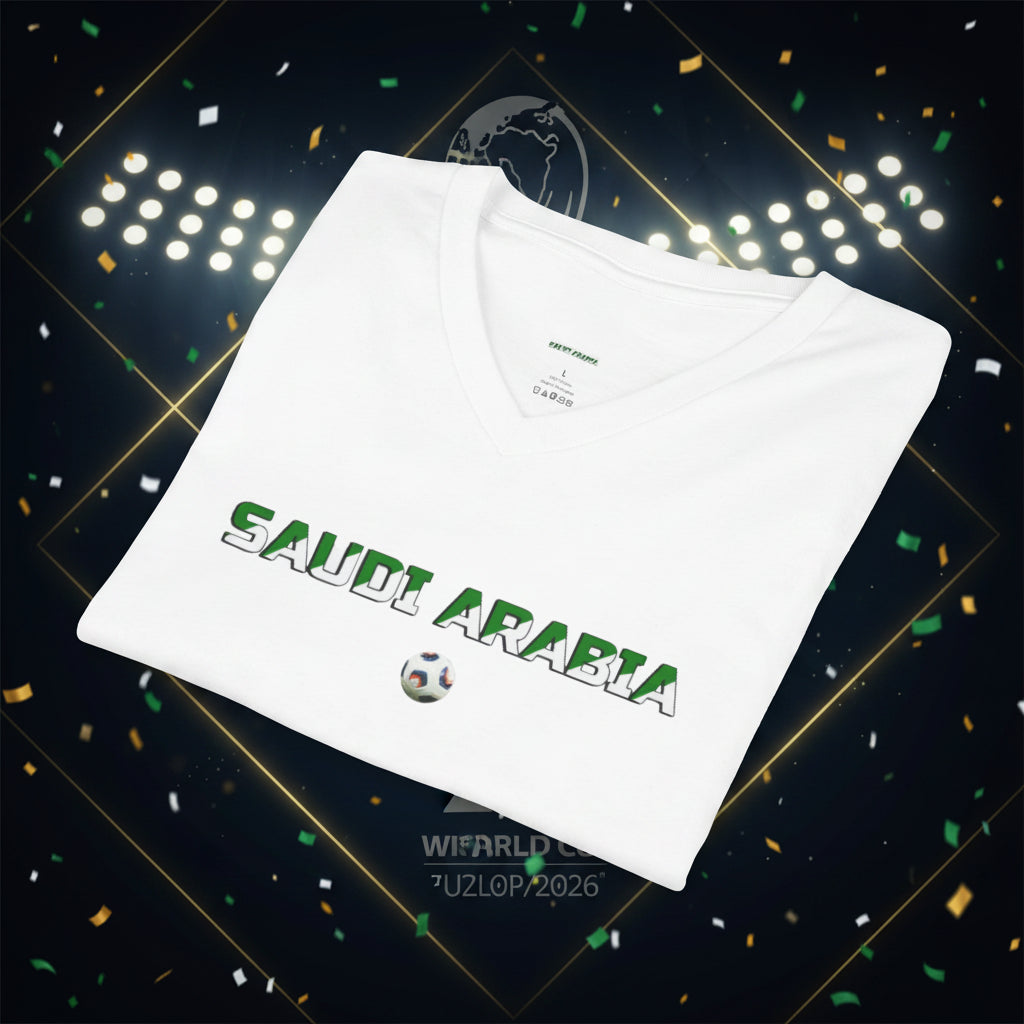 Saudi Arabia Soccer V-Neck Tee