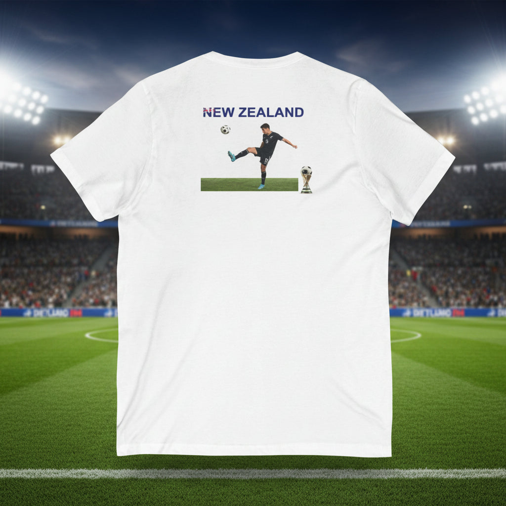 New Zealand Soccer V-Neck Tee