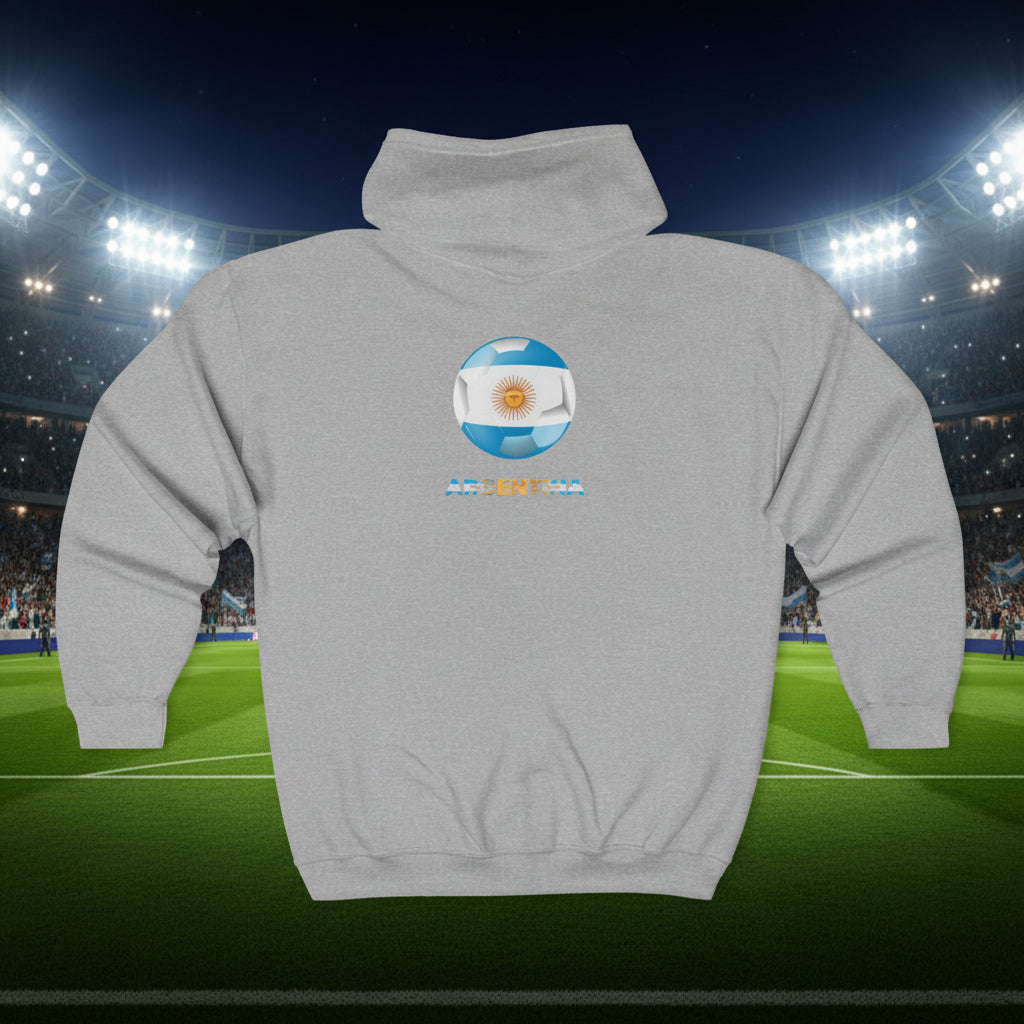Argentina World Cup 2026 Soccer Zip Hoodie