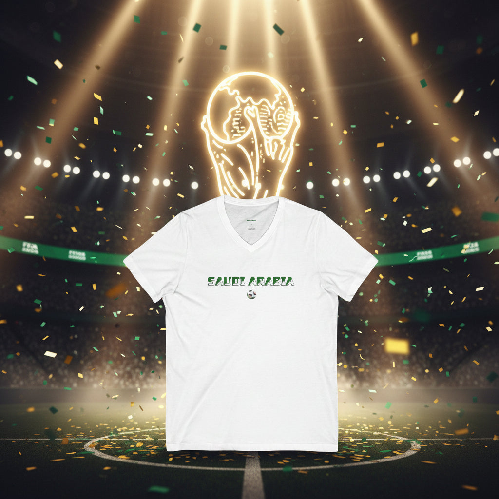 Saudi Arabia Soccer V-Neck Tee