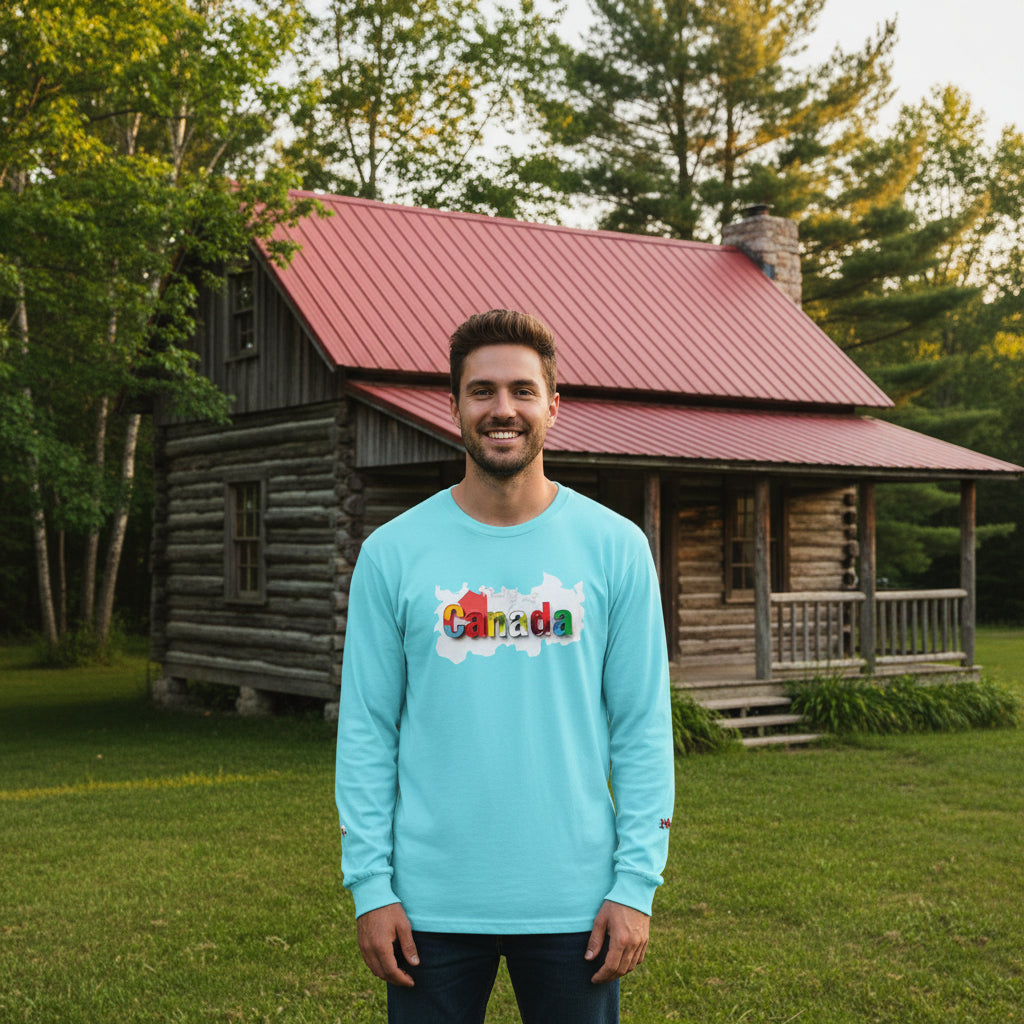 Canada Color Block Long Sleeve Tee