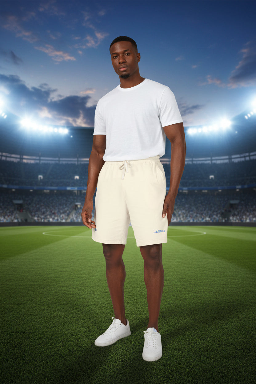 Greece World Cup 2026 Sweat Shorts 100% Ring-Spun Cotton