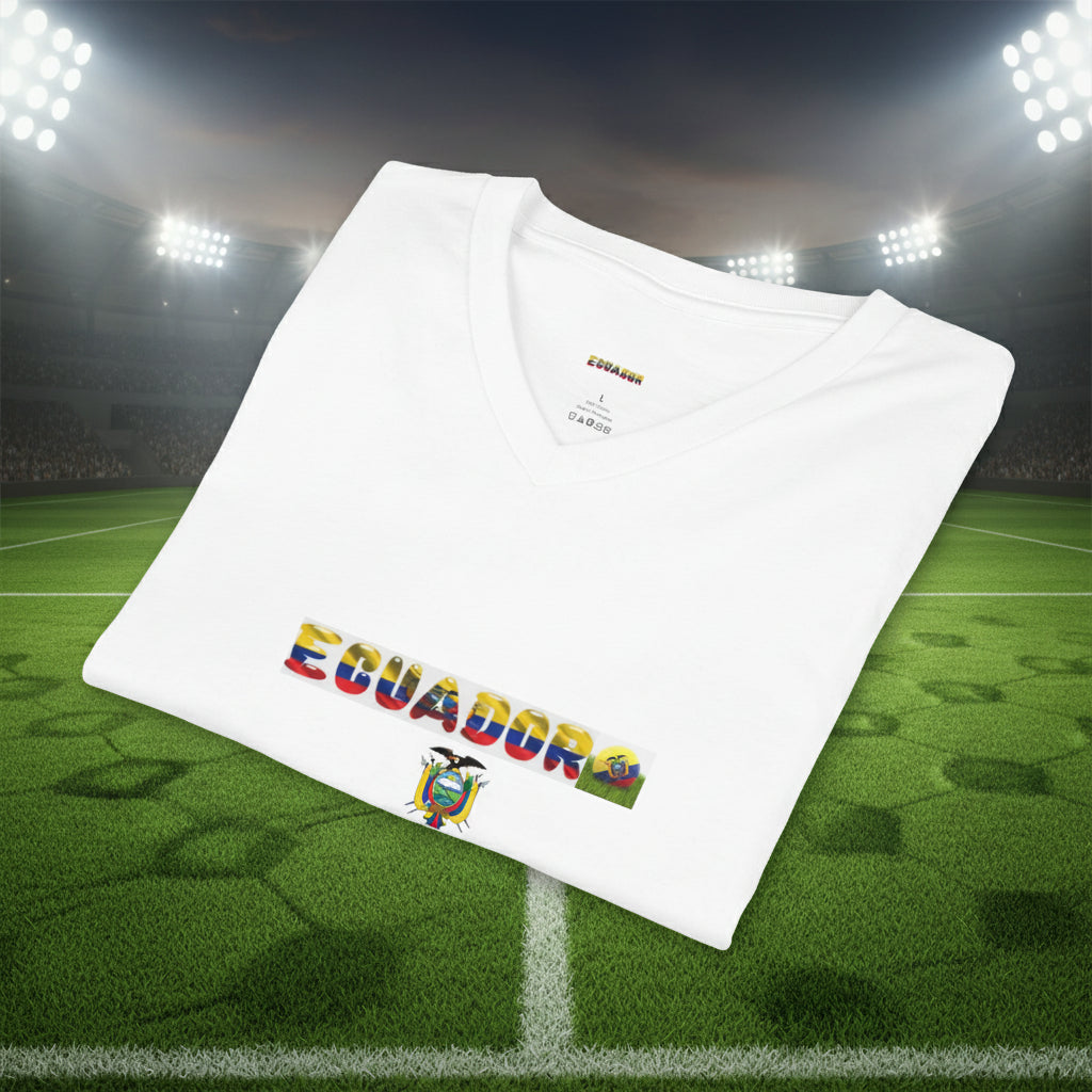 Ecuador soccer  V-Neck Tee