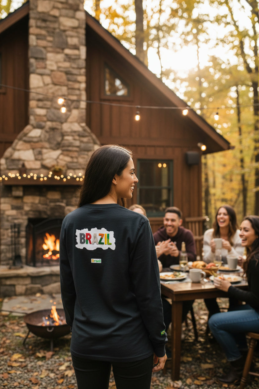 Brazil Flag Long Sleeve Tee