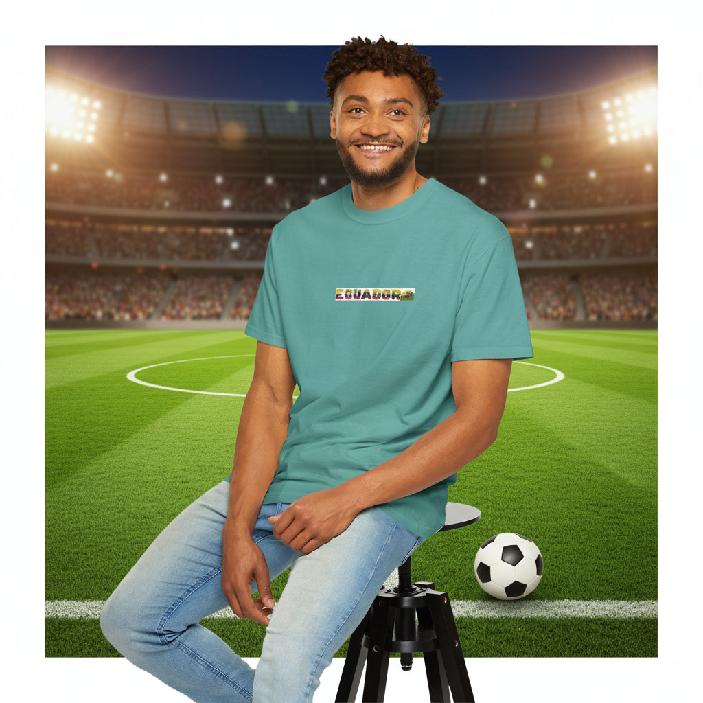 Ecuador Soccer T-Shirt 100% Ring-Spun Cotton