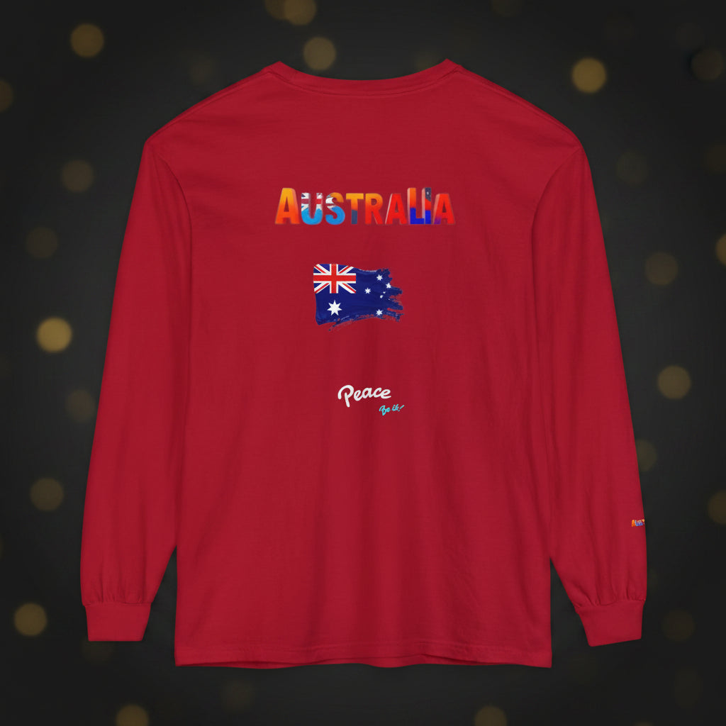 Australia Flag Long Sleeve Tee - Peace