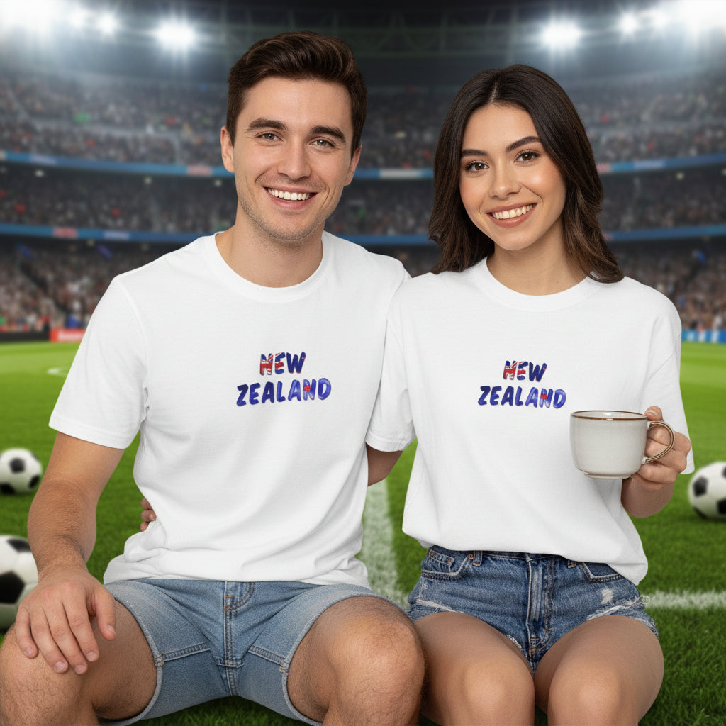 New Zealand Soccer T-Shirt 100% Ring-Spun Cotton