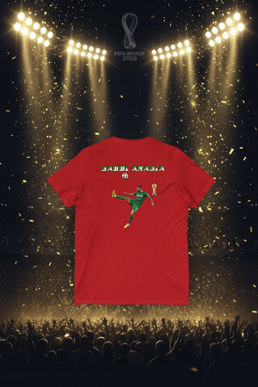 Saudi Arabia Soccer V-Neck Tee