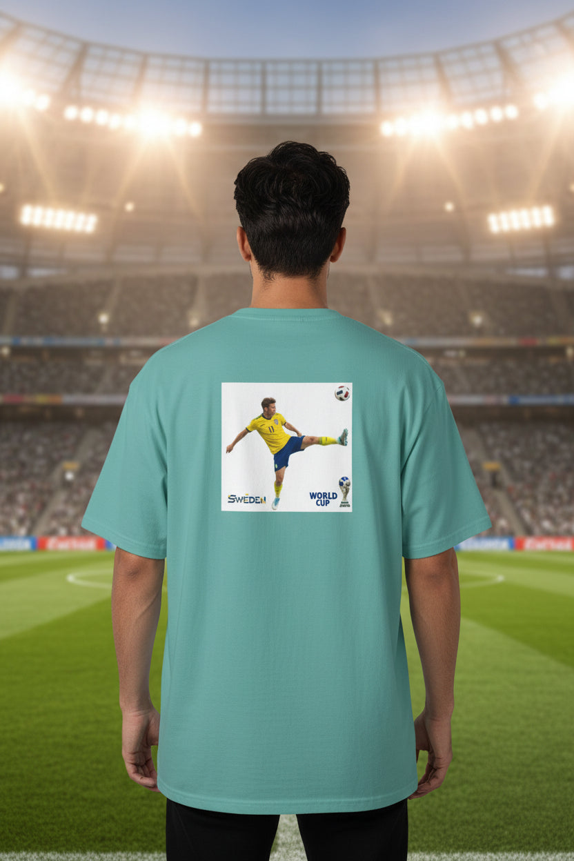 Sweden World Cup 2026 Soccer 100%  Cotton