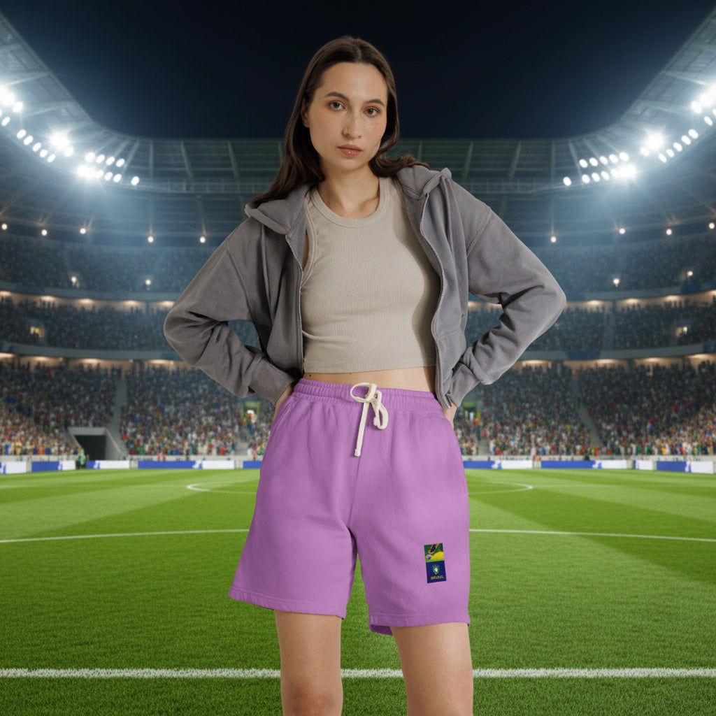 Brazil World Cup 2026 Sweat Shorts 100% Ring-Spun Cotton