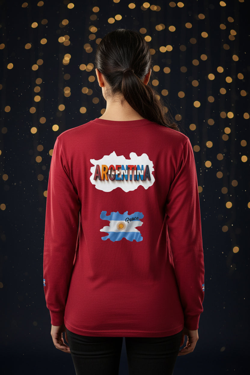 Argentina Flag Long Sleeve Tee