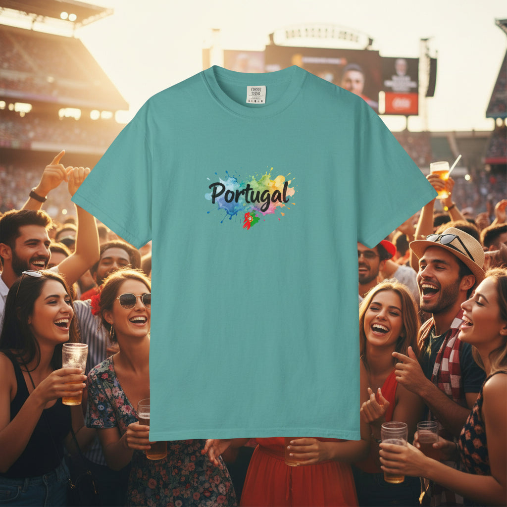 Portugal Watercolor T-Shirt — Colorful Portugal Graphic Tee