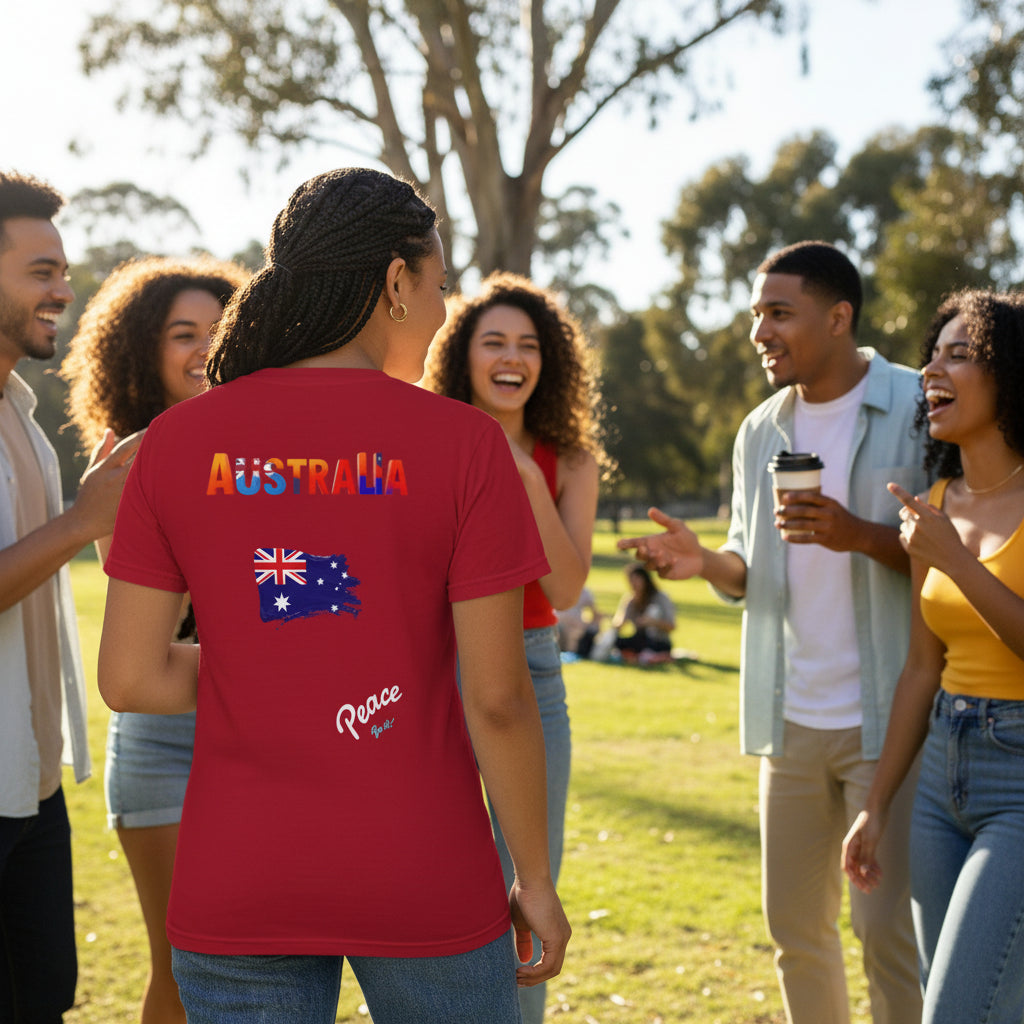 Australia Flag Graphic T-Shirt - Peace