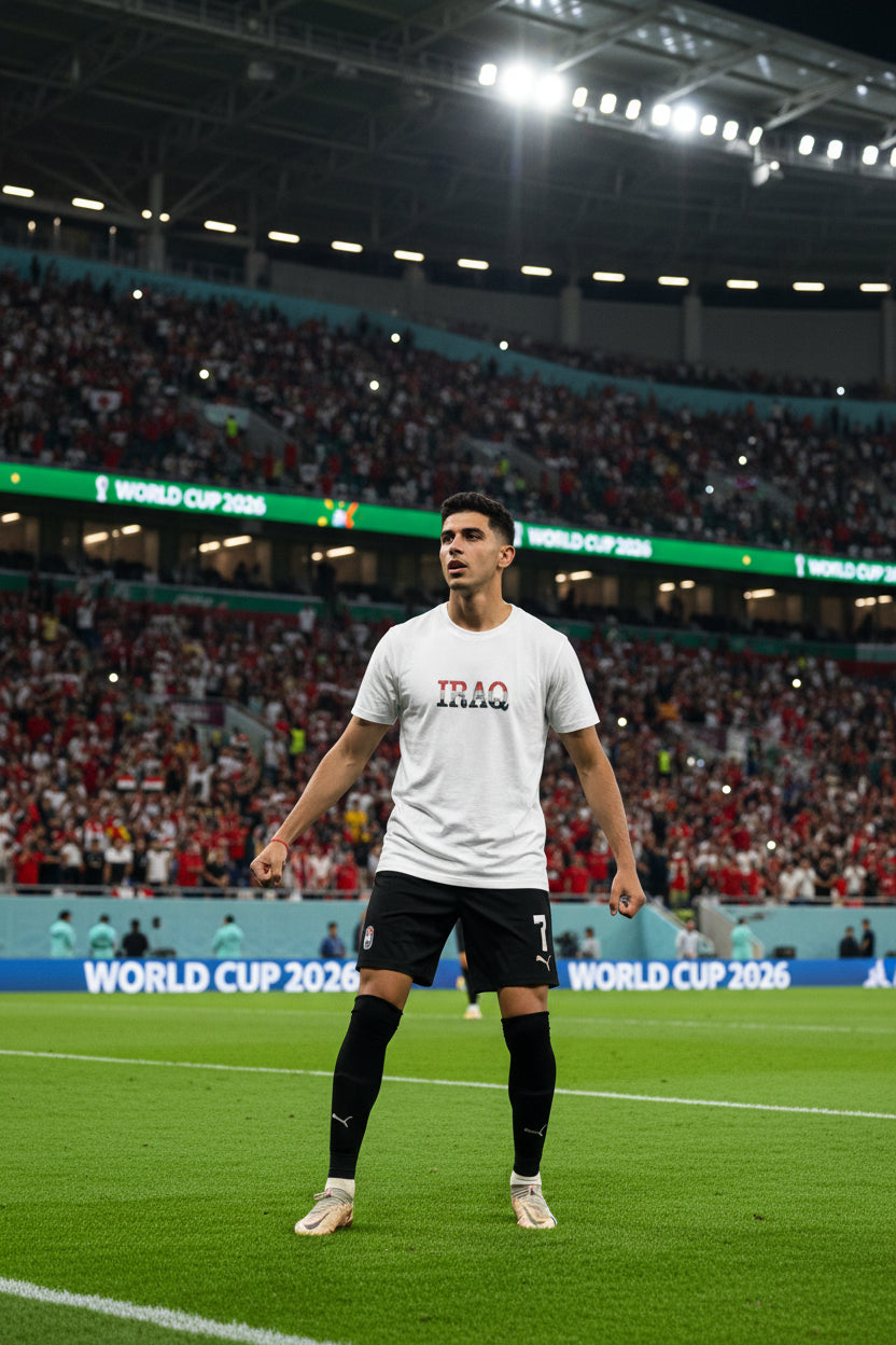 Iraq World Cup 2026 Soccer 100%  Cotton