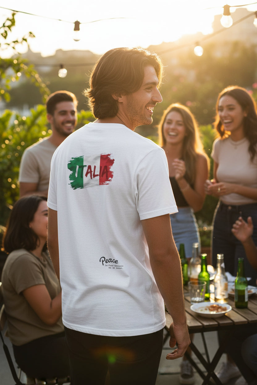 Italy Watercolor Flag T-Shirt — Rainbow ITALY Graphic Tee