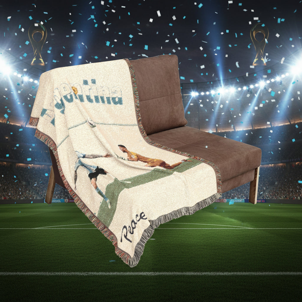 Argentina Soccer Woven Blanket