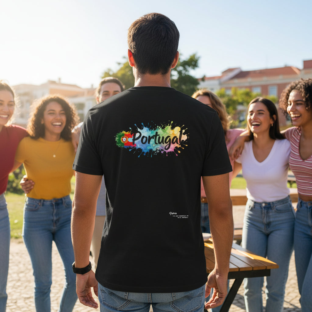 Portugal Watercolor T-Shirt — Colorful Portugal Graphic Tee