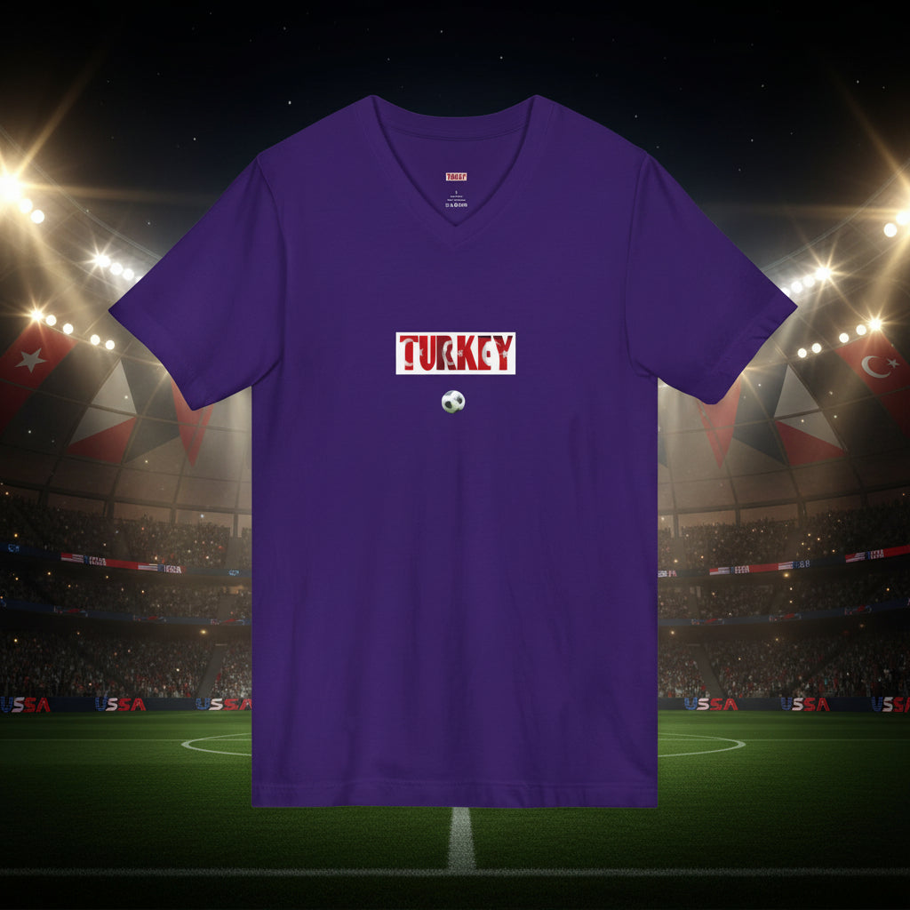 Türkiye World Cup 2026 Soccer Fan V-Neck Tee