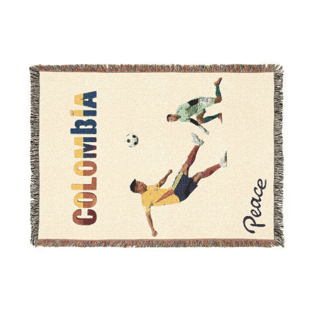 Colombia Soccer Woven Blanket