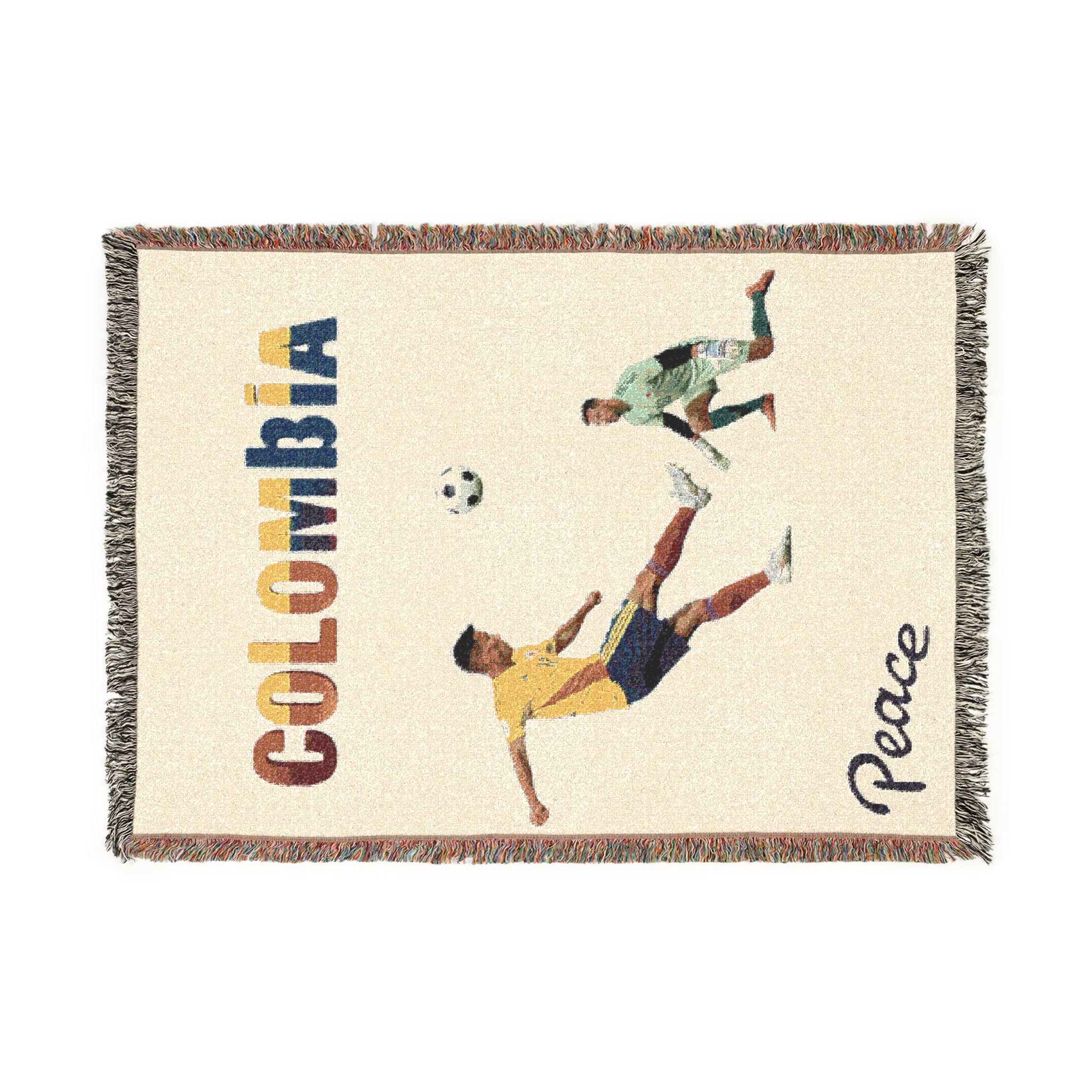 Colombia Soccer Woven Blanket