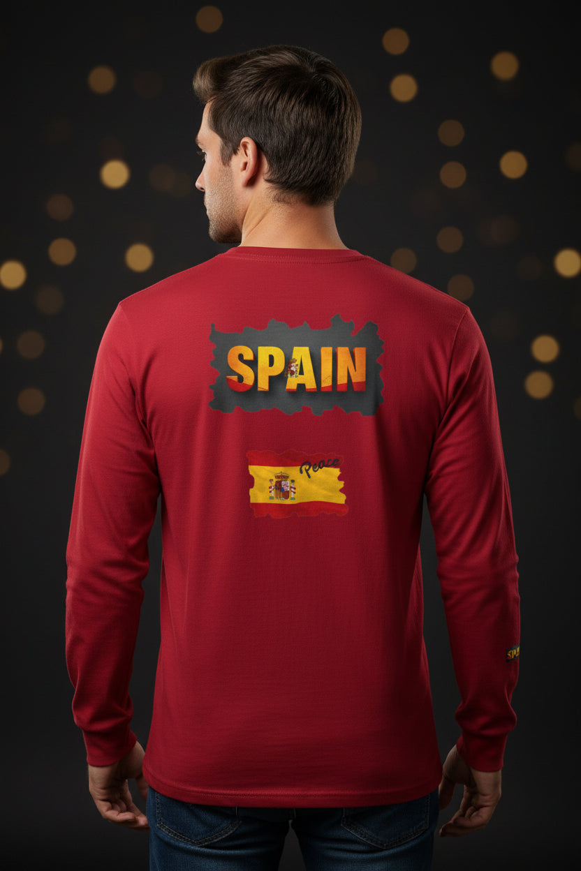 Spain Flag Long Sleeve Tee