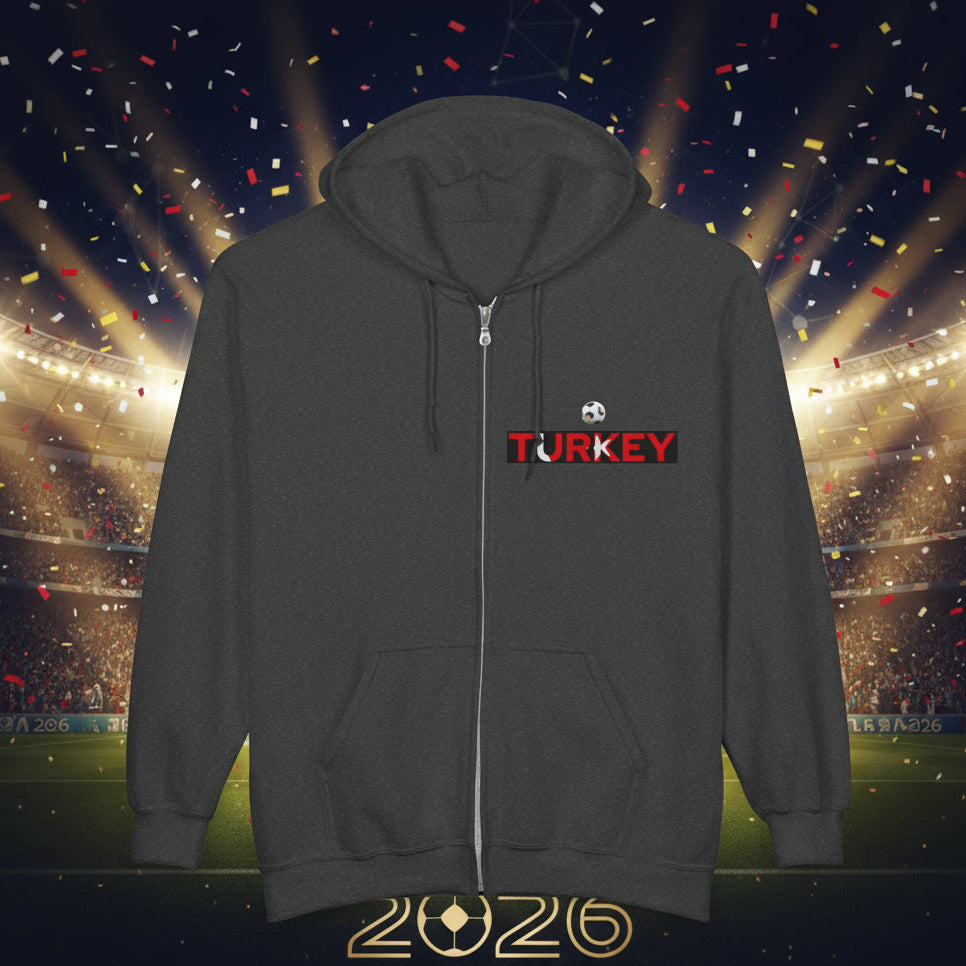Türkiye World Cup 2026 Soccer Zip Hoodie