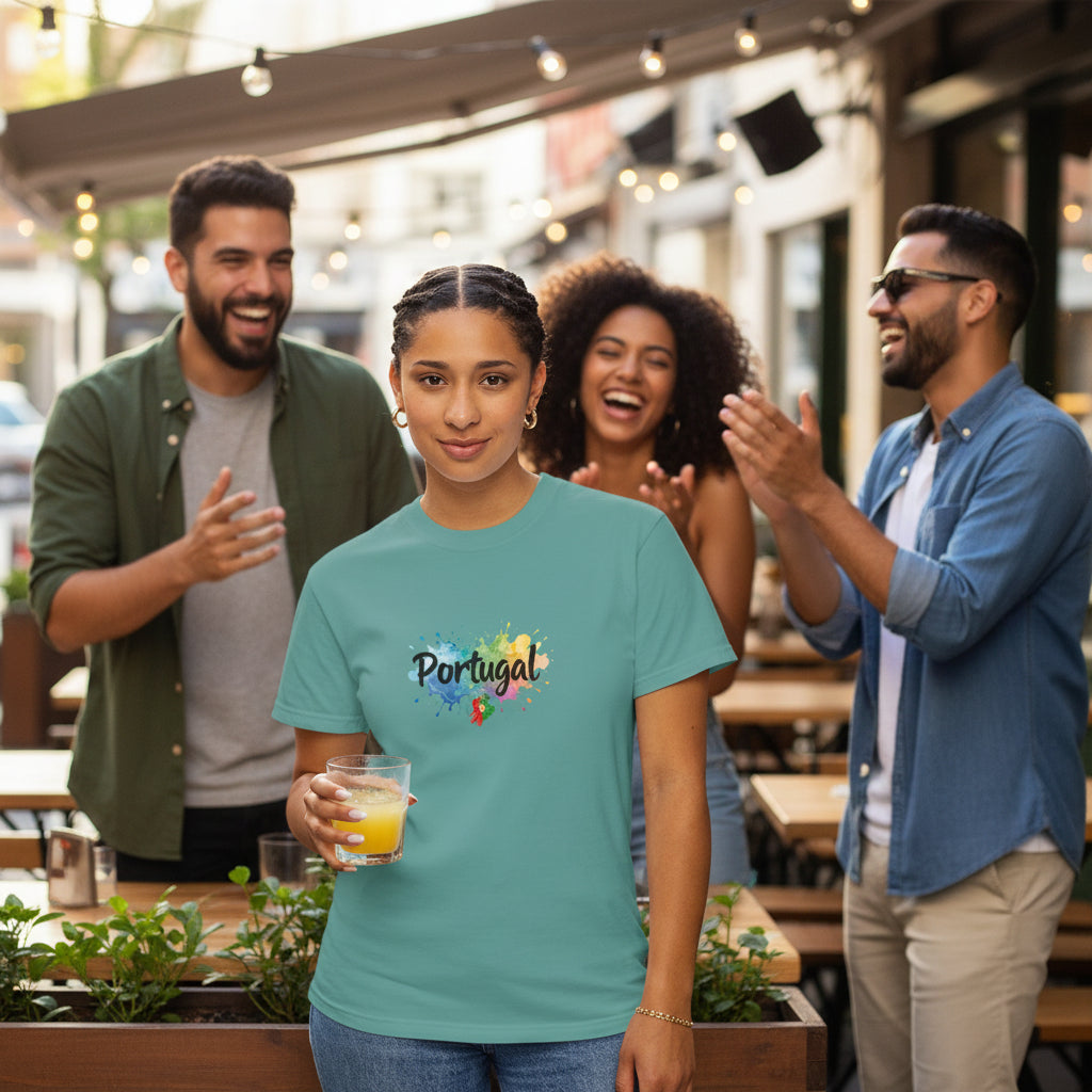 Portugal Watercolor T-Shirt — Colorful Portugal Graphic Tee