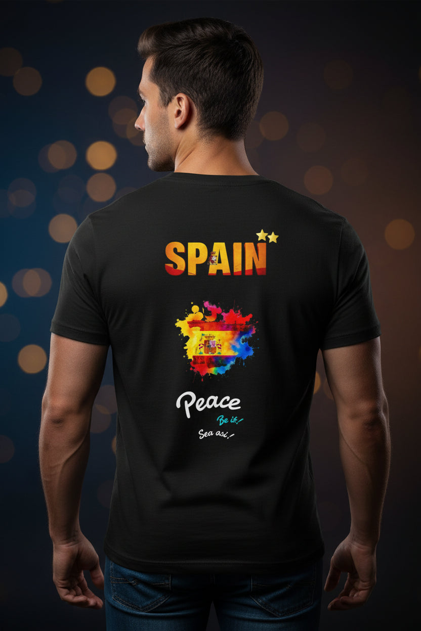 Spain Graphic T-Shirt — Peace message