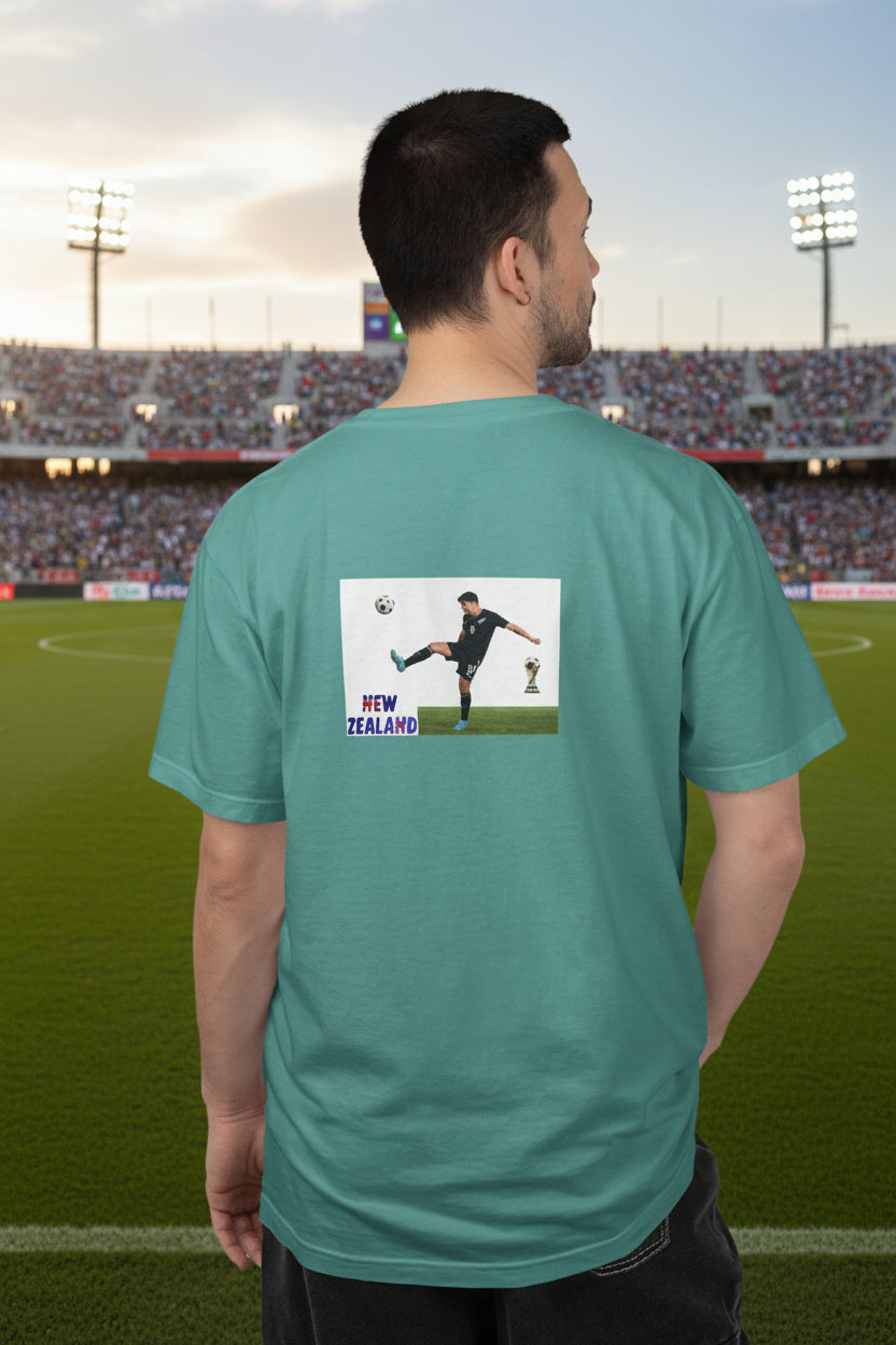 New Zealand Soccer T-Shirt 100% Ring-Spun Cotton