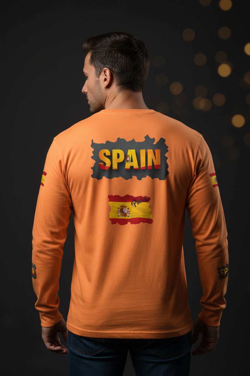 Spain Flag Long Sleeve Tee