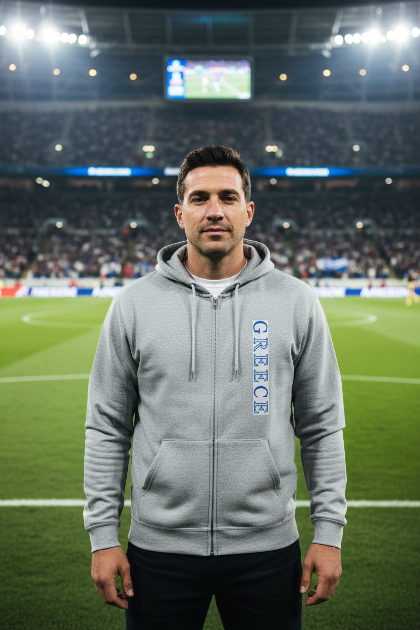 Greece World Cup 2026 Soccer Zip Hoodie