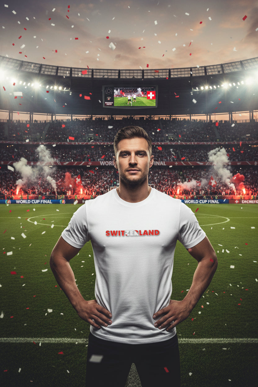 Switzerland Soccer T-Shirt 100% Cotton