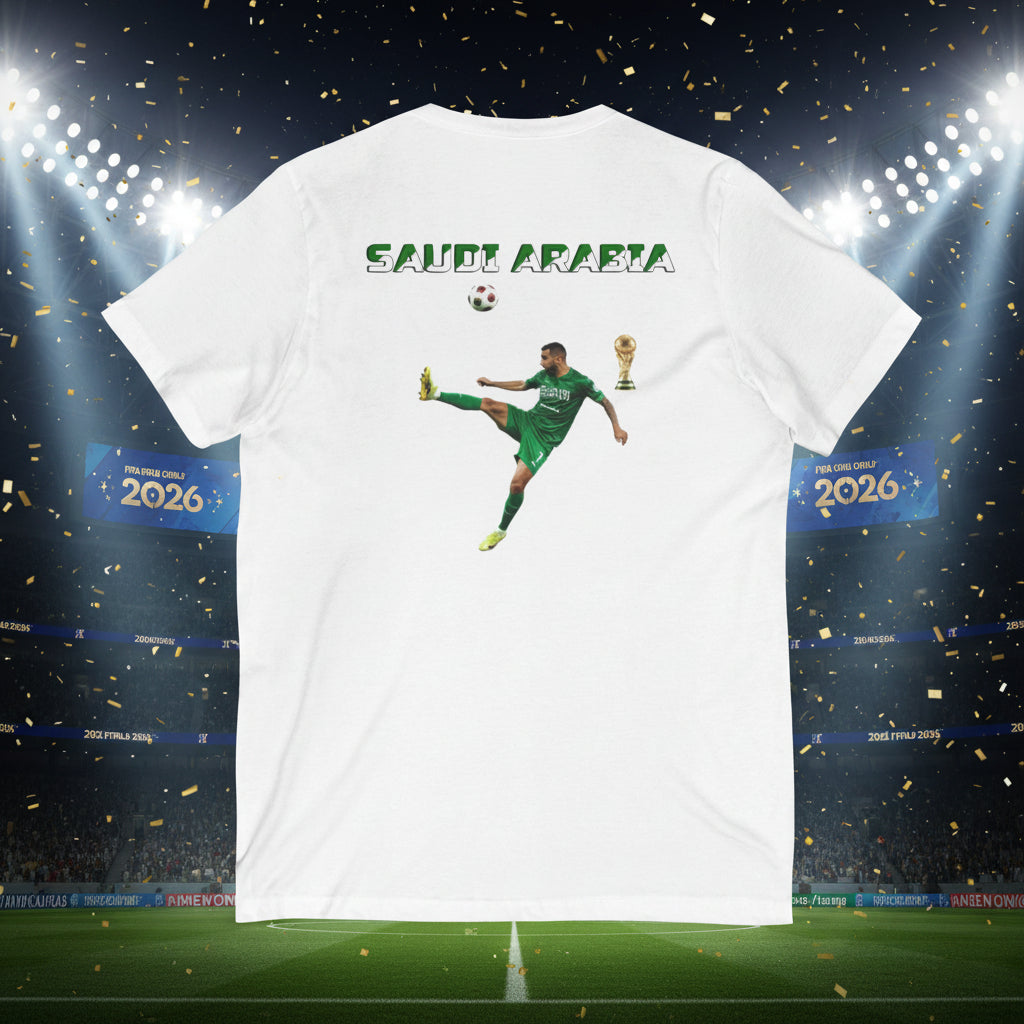 Saudi Arabia Soccer V-Neck Tee