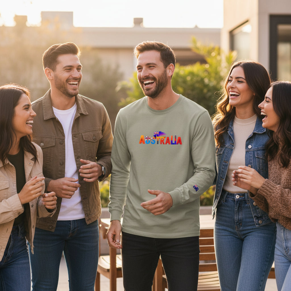 Australia Flag Long Sleeve Tee - Peace