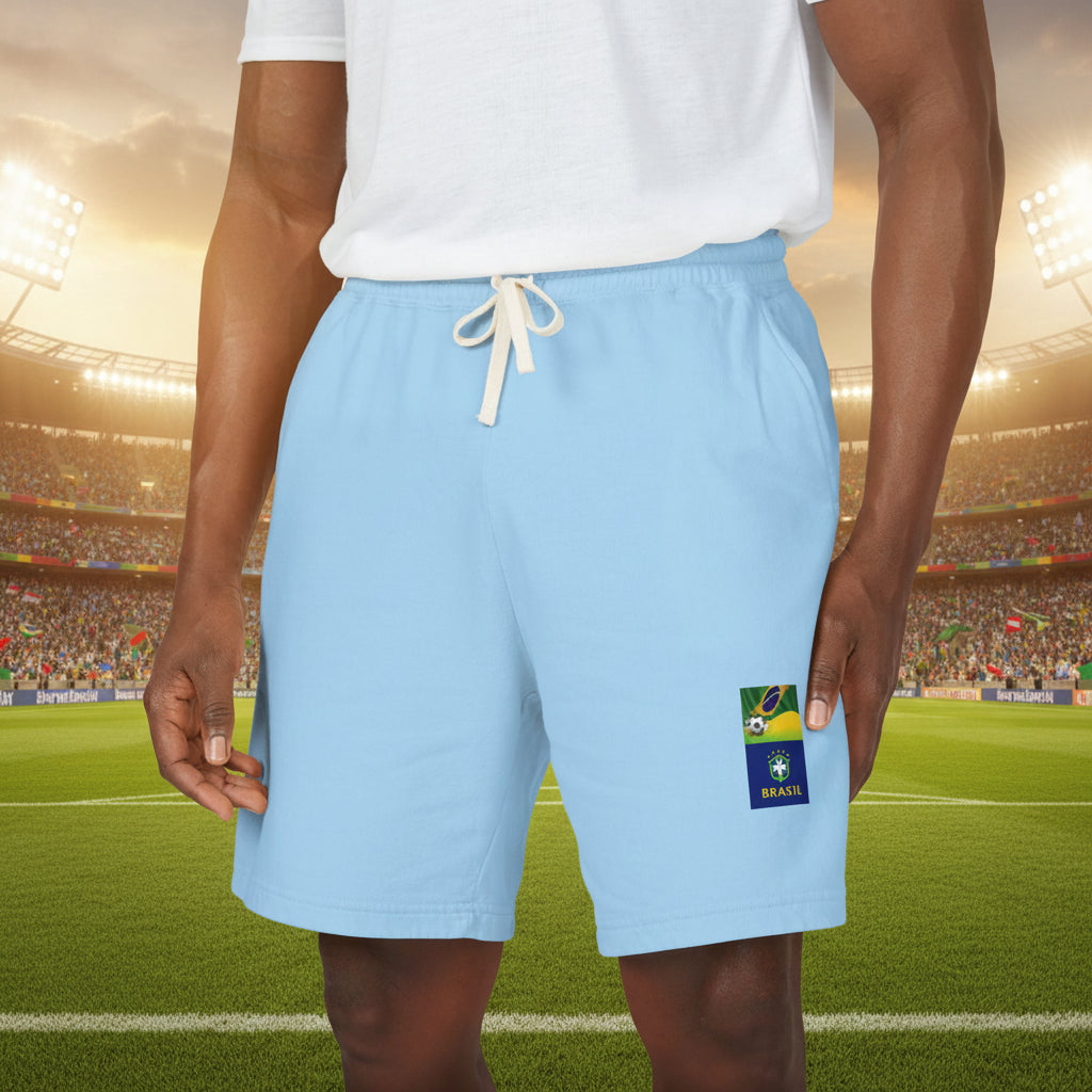 Brazil World Cup 2026 Sweat Shorts 100% Ring-Spun Cotton