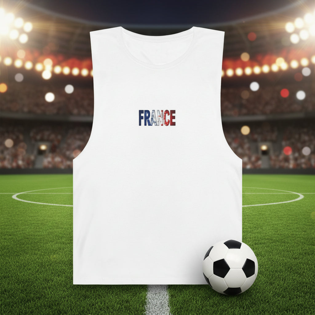 France Soccer Tank Top 100% combed ring-spun Cotton